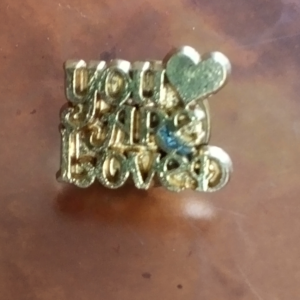 Brass lapel pin
